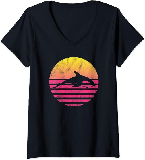 Womens Classic Orca Gift V-Neck T-Shirt