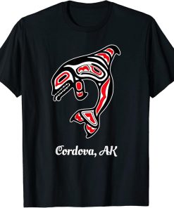 Native American Cordova AK Red Orca Killer Whale T-Shirt